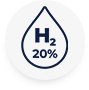 20 Hydrogen Badge Blue