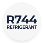 R744 Refrigerant Badge Blue